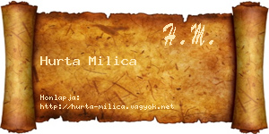 Hurta Milica névjegykártya